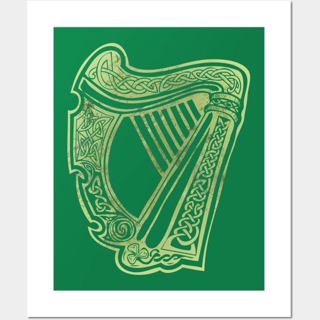 Celtic Harp Wall Art by celtichammerclub